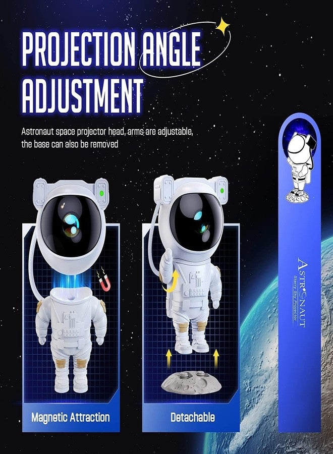 Quace Star Projector Galaxy Night Light - Astronaut Space Projector, Starry Nebula Ceiling LED Lamp with Timer and Remote, Kids Room Decor Aesthetic, Gifts for Christmas, Birthdays, Valentine's Day - Image 5